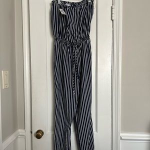NTW Stripped White and Navy Blue Jumpsuit